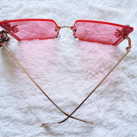 Nora Pink Square Sunglasses - Picture 9 of 13